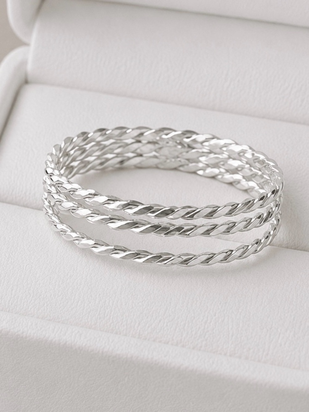 Taxco 925 Sterling Silver Ring size 8 rope three band  ring